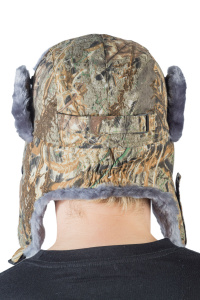 Шапка ушанка утепленная Ангара / смесовая ткань / тростник-2 (м)