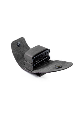 Подсумок под 2 карт.СО ПУ-3 (метал/пластик) / кожа / черный