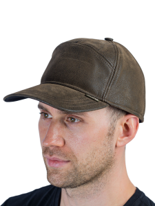 Бейсболка утепленная Город / кож.зам / коричневый (м)