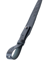 Ремень погонный с регулировкой / кожа / черный (м)