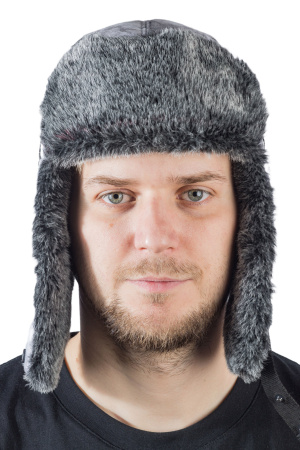 Шапка ушанка с мех.опушкой / алова / снегири (м)