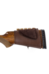 Патронташ на приклад / кожа / коричневый