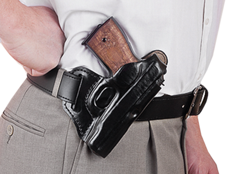Кобура поясная мод. A АПС / кожа / черный