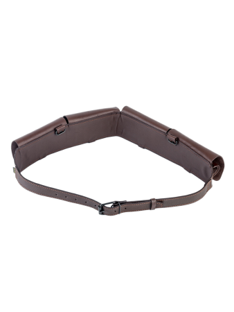 Патронташ закрытый комбинир. 7,62+12к / кожа / коричневый (м)