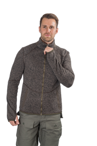 Куртка мужская Глухарь / трикотаж на флисе / меланж-коричневый Куртка мужская Глухарь / трикотаж на флисе / меланж-коричневый