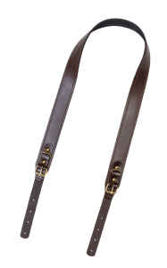 Ремень погонный с противоскользящей накладкой / кожа / коричневый