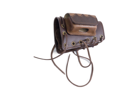 Патронташ на приклад Царская охота с чехлом под зап.маг. 2,3,4п кал.WIN308 и аналоги до 80мм / кожа