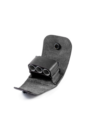 Подсумок под 2 карт.СО ПУ-3 (метал/пластик) / кожа / черный