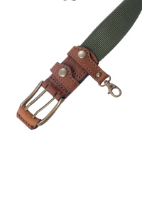 Ремень поясной В40 LINE Стандарт / кожа / олива