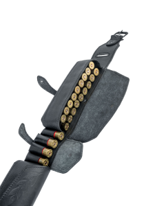 Патронташ 40х12 / кожа / черный