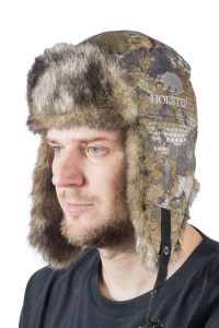 Шапка ушанка Хольстер / замша с мембранным покрытием / лес соты (м)