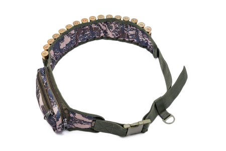 Патронташ открытый с подсумком под 12, 16, 20 кал / оксфорд