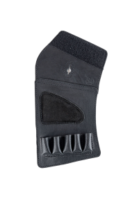 Патронташ на приклад / кожа / черный