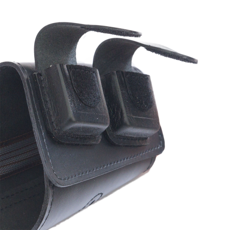 Патронташ на приклад с чехлом под зап.магазин 3-5п кал.22WMR,22LR / кожа / черный (м)