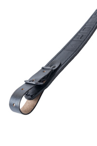 Ремень погонный люкс / кожа / черный (м)