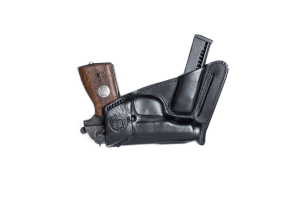 Кобура поясная мод.ЕМ ПМ / кожа / черный