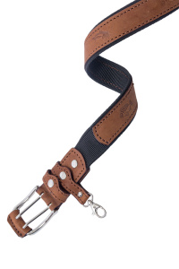 Ремень поясной В40 LINE Элита Fish / кожа / черный