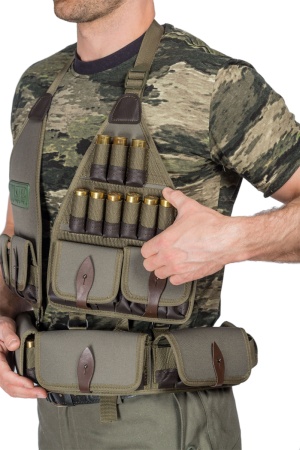 Патронташ трансформер на 49 патронов калибр 12/ кордура / олива