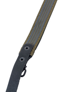 Ремень погонный с противоскользящей стропой / кожа / черный (м)