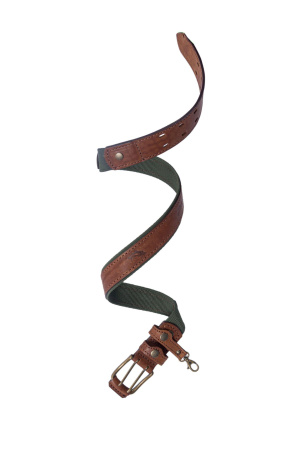 Ремень поясной В40 LINE Элита Fish / кожа / олива