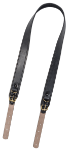 Ремень погонный люкс / кожа / черный