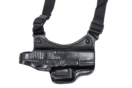 Кобура наплечная горизонтального ношения мод. T Glock-19 / кожа / черный