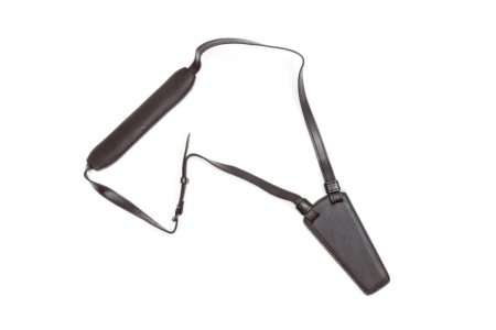 Упор для ружья на ремне / кожа / коричневый