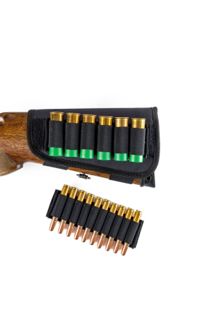 Патронташ на приклад универсальный кал. 12, 16, 20, 7.62 / ткань синтет.