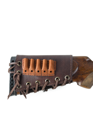 Патронташ на приклад 5*7,62 Царская охота / кожа (м)