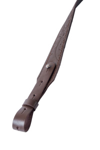 Ремень погонный с противоск. накладкой с регулировкой / кожа / коричневый (м)